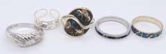 Lot of 4 Vintage 925 Sterling Silver Rings