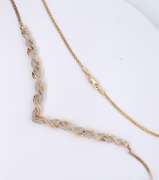 Vintage Italian Sterling Silver Cubic Zirconia Necklace