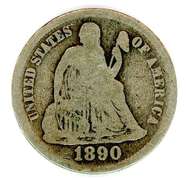 1890 Liberty Seated Dime