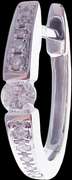 Sole Diamond Minimalist 18k White Gold Horseshoe Earrings