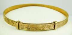 Antique Rolled Gold Engraved Bangle Bracelet