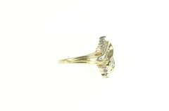 10K Yellow Gold 0.42 Ctw Wavy Diamond Statement Bypass Ring