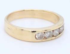 Favourite Yellow Gold Channel Set Diamond Band
