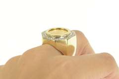 14K Yellow Gold 0.50 Ctw Diamond American Eagle $5 Gold Coin Ring