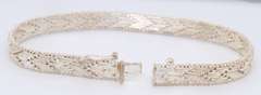 Vintage 925 Sterling Silver Signed Fancy Bracelet