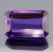 25.20ct emerald cut purple created Amethyst
