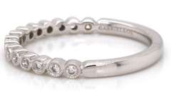 Brand New Gabriel & Co Diamond Milgrain Bezel Band in White Gold