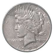 1934-S Peace Silver Dollar