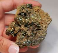 Large multi-crystal 655ct naturally entwined Pyrite