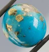 Huge! 29.50ct well marbled Persian blue Turquoise