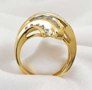 Sparkling Channels of Diamonds Ring