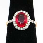 Stunning Ruby and Diamond 14kt Ring
