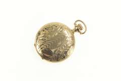 Illinois Watch Co Etched Floral Bristol Case Pocket Watch
