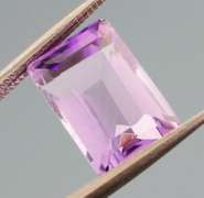 Rich violet 4.57ct emerald cut Amethyst