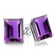 1.16 CT AMETHYST 10KT GOLD EARRINGS STUD