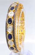 Alluring Sapphire and Diamond Bangle Bracelet