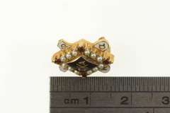 10K Yellow Gold 1930's Pi Kappa Alpha Enamel Seed Pearl Pin/Brooch
