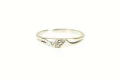 14K White Gold Classic Diamond Simple Wedding Band Ring