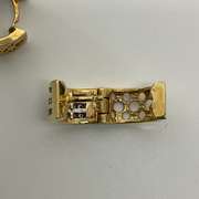 14K YELLOW GOLD AND DIAMPOND LOOP EARRINGS