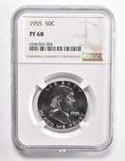 PF68 1955 Franklin Half Dollar - Graded NGC