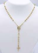 Graceful Yellow Gold Rosary Necklace