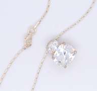925 Sterling Silver Cubic Zirconia Pendant on Italian Chain Necklace