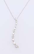 Brilliant White Gold Diamond Journey Pendant on Chain