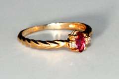 Beautiful Rhodolite and Diamond Ring