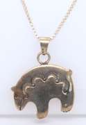 Vintage 925 Sterling Silver Bear Pendant on Chain