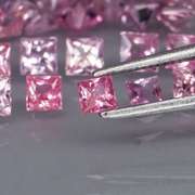 Rare UNHEATED 3.88ct pink Sapphire set