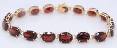 Gorgeous Yellow Gold Garnet Bracelet