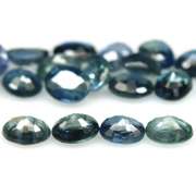 Heated only! 8.23ct blue green Sapphire set
