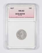 MS62 1827 Capped Bust Dime - Graded PNA