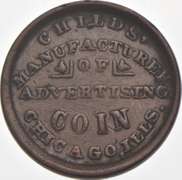 1863 Childs Chicago Civil War Token IL 150K