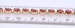 Attractive Yellow Gold Garnet oval Bracelet