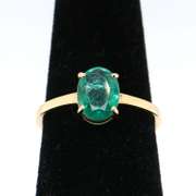 Envious Emerald Solitaire 14kt Ring