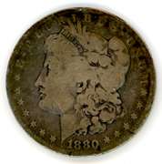1880-0 Morgan Silver Dollar