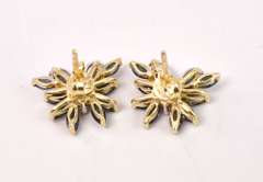 Delightful Sapphire and Diamond Butterfly Earrings in Yellow Gold