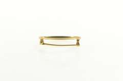 14K Yellow Gold Art Deco Light Blue Enamel Circle Round Pin/Brooch