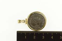 10K Yellow Gold Ancient Roman Constantine I Encased Coin Pendant