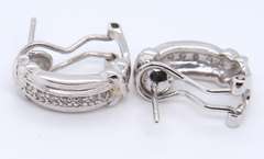 925 Sterling Silver Cubic Zirconia Huggies