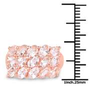 Plated 14KT Rose Gold 3.30ctw Morganite Ring