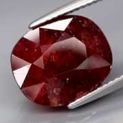 Big red orange 7.78ct Tanzanian Sapphire