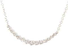 New Gabriel & Co Diamond Curved Bar Necklace