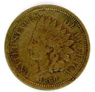 1860 Copper Nickel Indian Head Cent