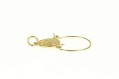 14K Yellow Gold Sand Dollar Sea Shell Charm Holder Loop Pendant