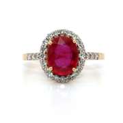 Stunning Ruby and Diamond 14kt Ring