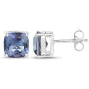 Plated Rhodium 4.20ctw Mystic Quartz Earrings