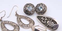 Group Lot of Vintage Sterling Silver Earrings