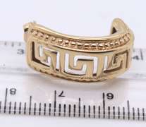 Pleasing Yellow Gold Greek Key Earrings